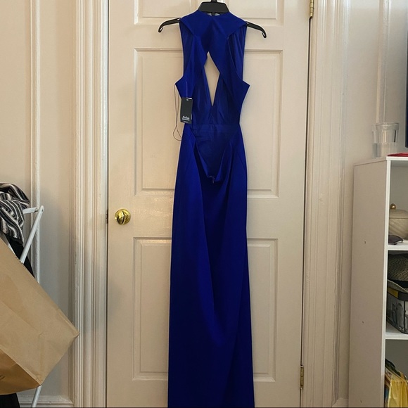 NWT Aidan Maddox Crepe Column Gown - Picture 6 of 11